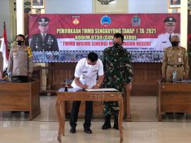 PEMBUKAAN TMMD SENGKUYUNG TAHAP 1 TA 2021 KODIM 0730/GUNUNGKIDUL